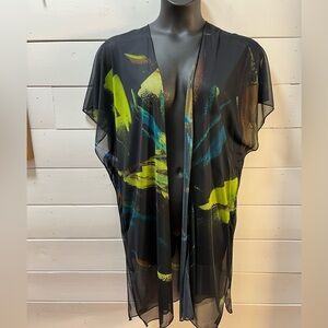 LE GALERISTE Artistic Mesh Overlay • One Size • Black / Multicolor